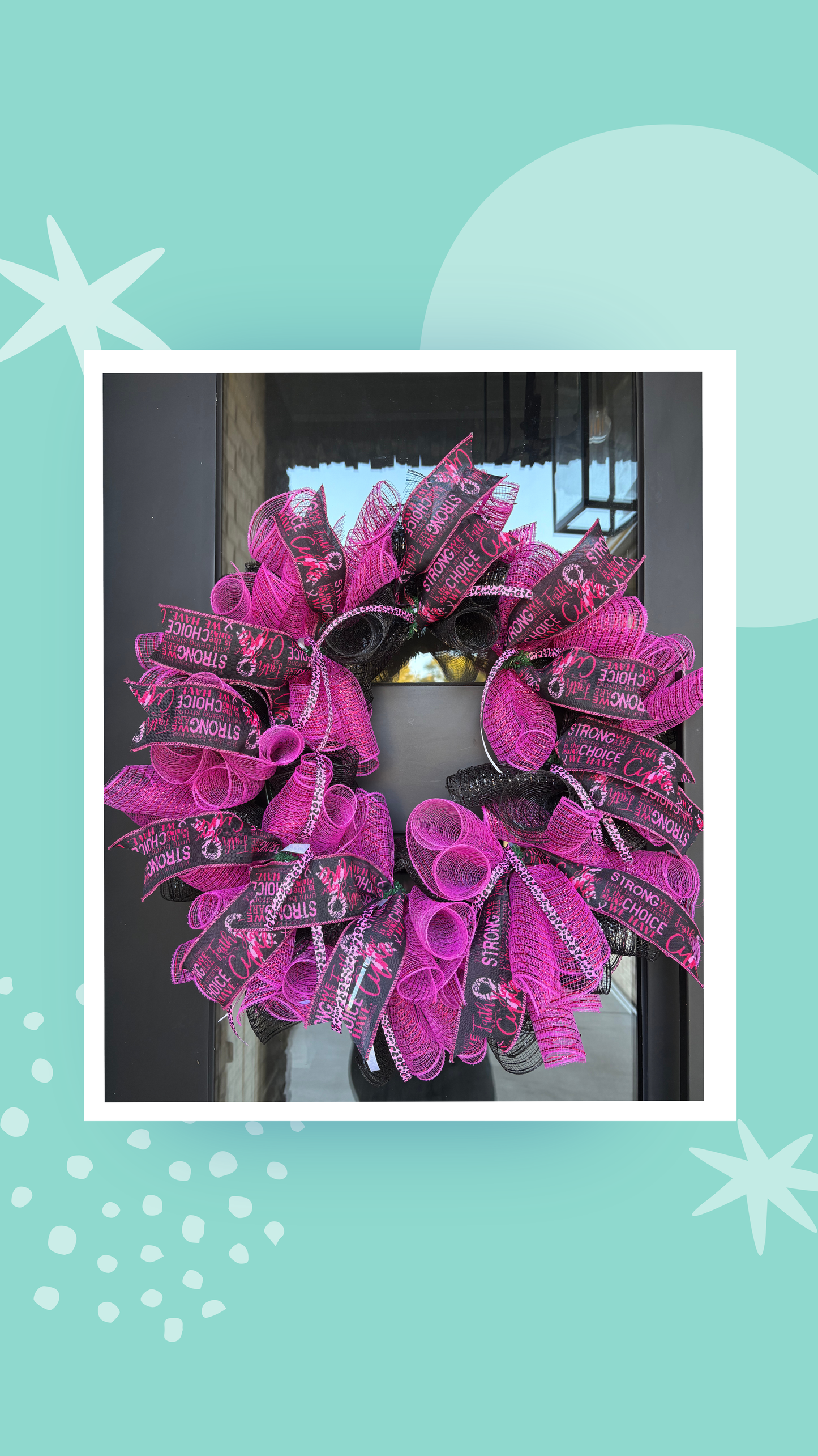 Pink & Black Wreath ππ€