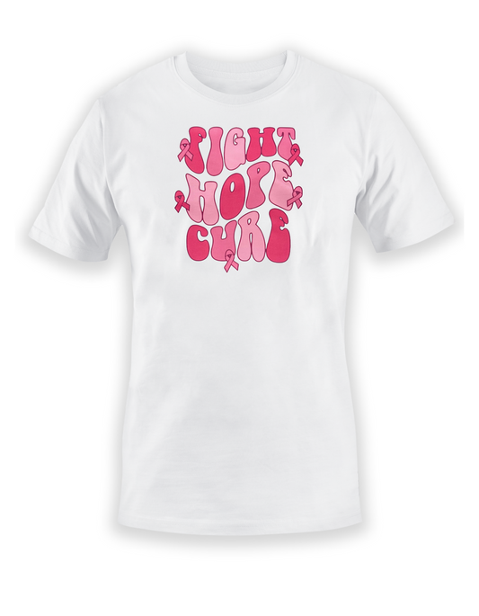 “Fight, Hope, Cure” Breast Cancer Awareness Tee