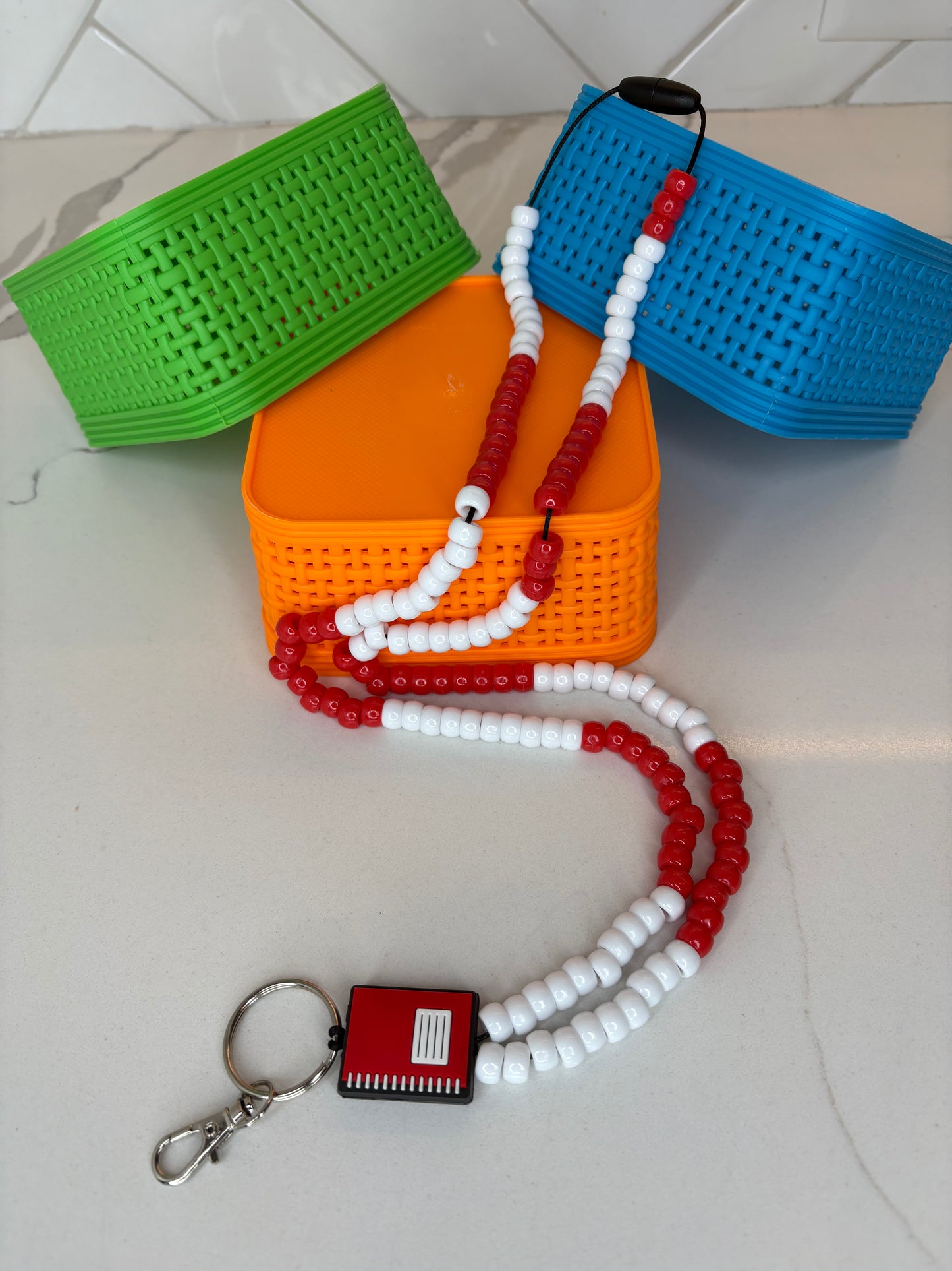 "Red & White" Lanyard