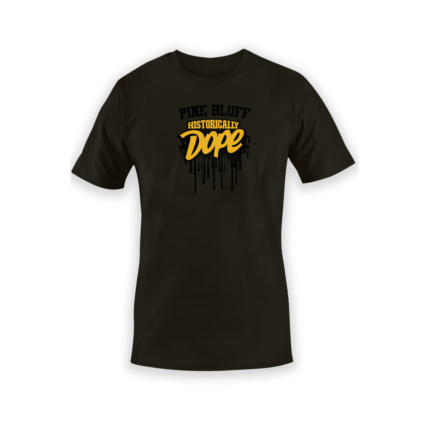 "Pine Bluff Historically Dope" Tee-Black